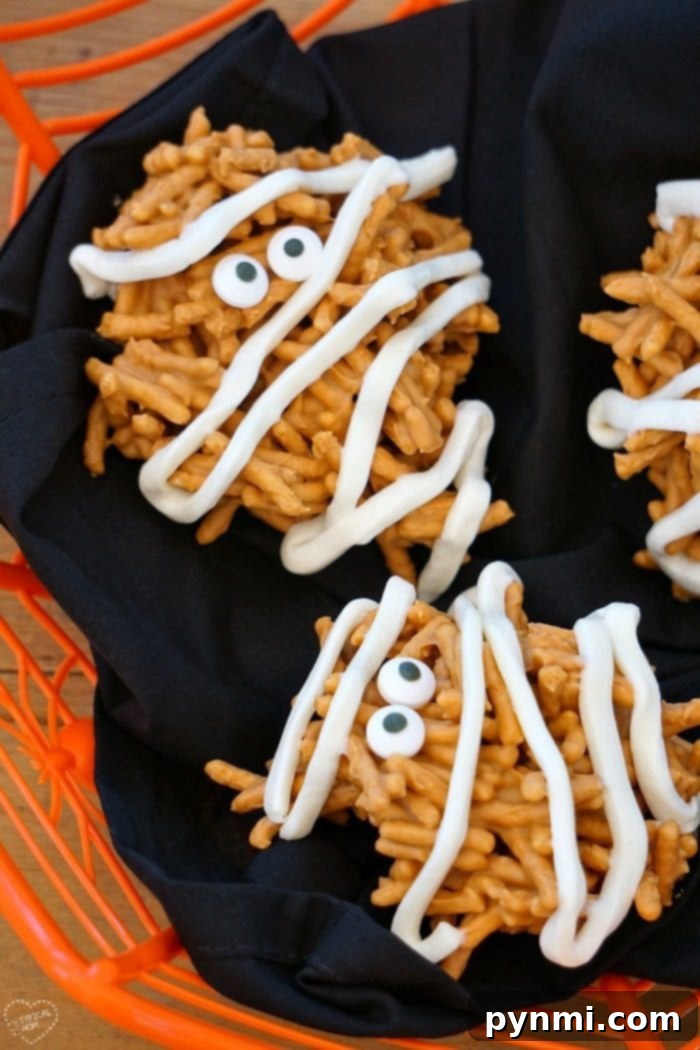 close up of mummy haystacks