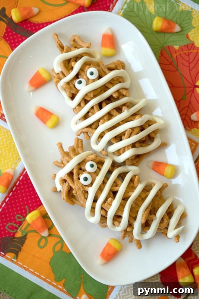 mummy haystacks on parchment paper