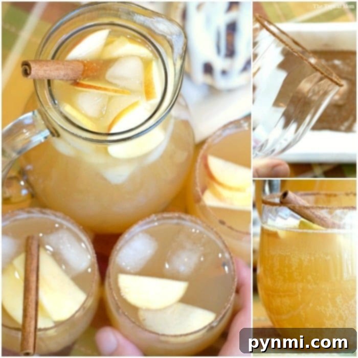 Crisp Bubbly Alcohol-Free Apple Cider 6 Cinnamon-sugar rimmed glass, ready for a serving of sparkling apple cider.