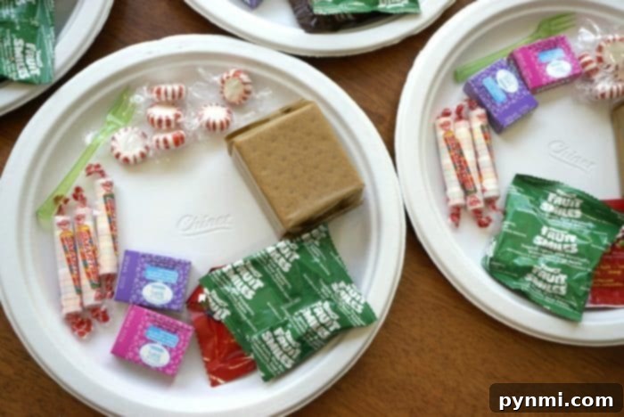 Build Your Own Gingerbread Masterpiece 3 christmas-crafts - Close-up of a variety of colorful candies, illustrating the diverse options for gingerbread house decorations.