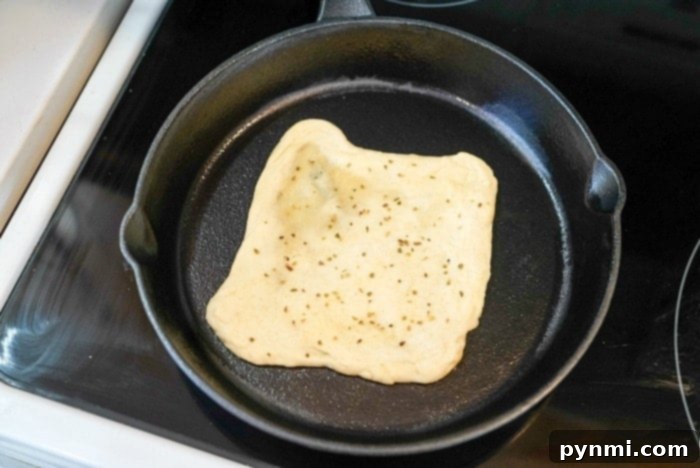 cast iron flour tortillas
