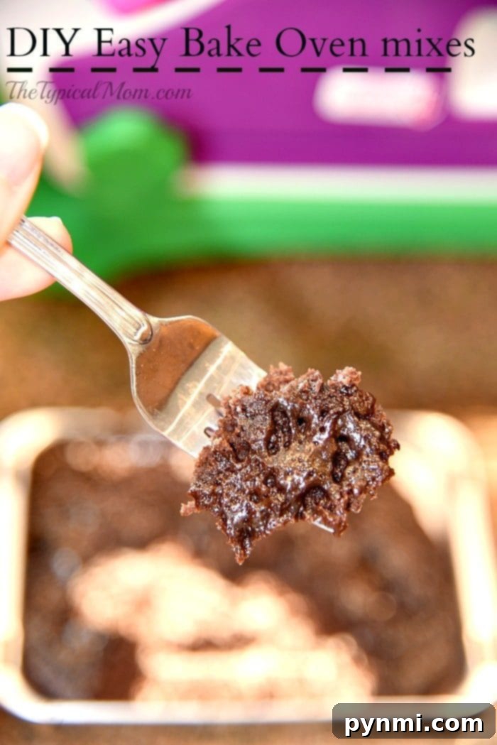 Fudgy homemade Easy Bake Oven brownies