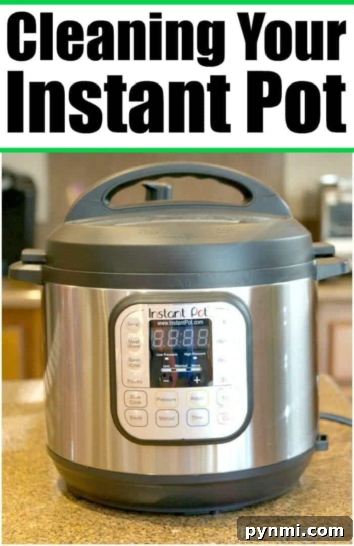 A person cleaning the exterior of an Instant Pot with a cloth, demonstrating how to maintain its pristine condition.