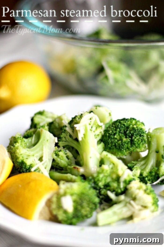Easy Steamed broccoli recipe that is packed with flavor while still being a healthy side dish to serve with just about any meal! Topped with a bit of parmesan it's the best way we've found to cook broccoli to perfection.