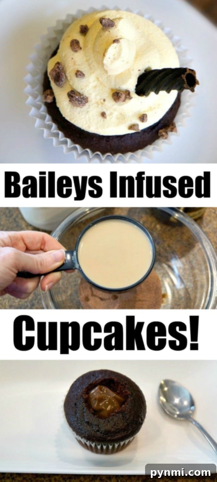 Variety of alcohol infused cupcakes with different garnishes.