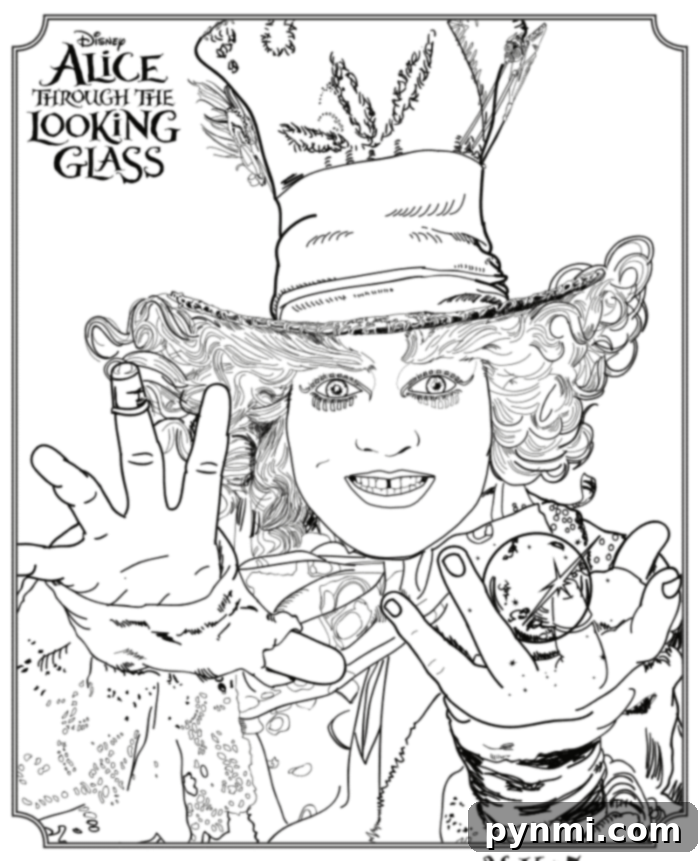 Alice Through The Looking Glass Free Printables: Coloring Pages, Games, and Mazes for Kids
