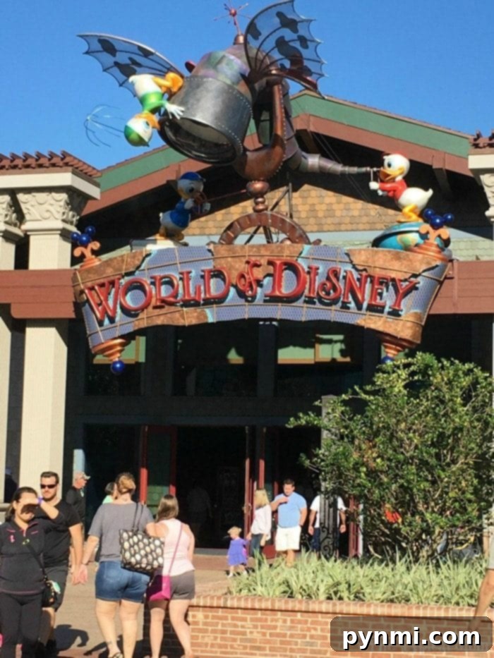 Vibrant shops and entertainment at Disney Springs Orlando