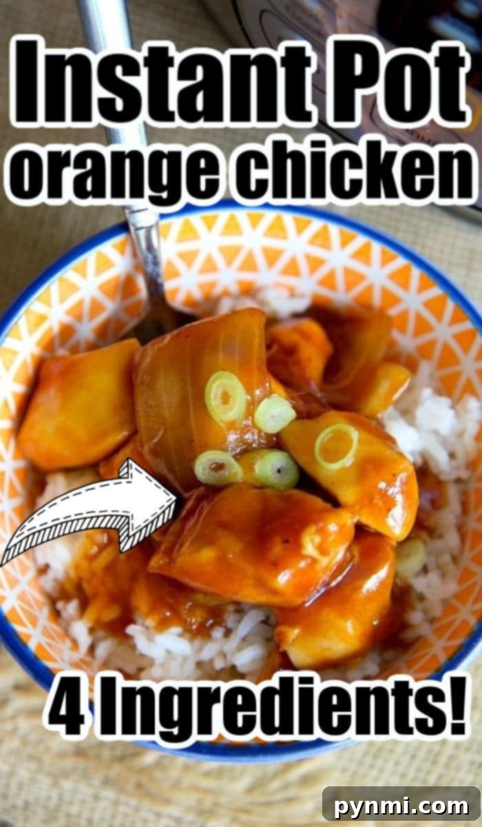Zesty Instant Pot Orange Chicken 7 A serving of healthy Instant Pot orange chicken with a rich, glossy sauce, ready for a delicious meal.