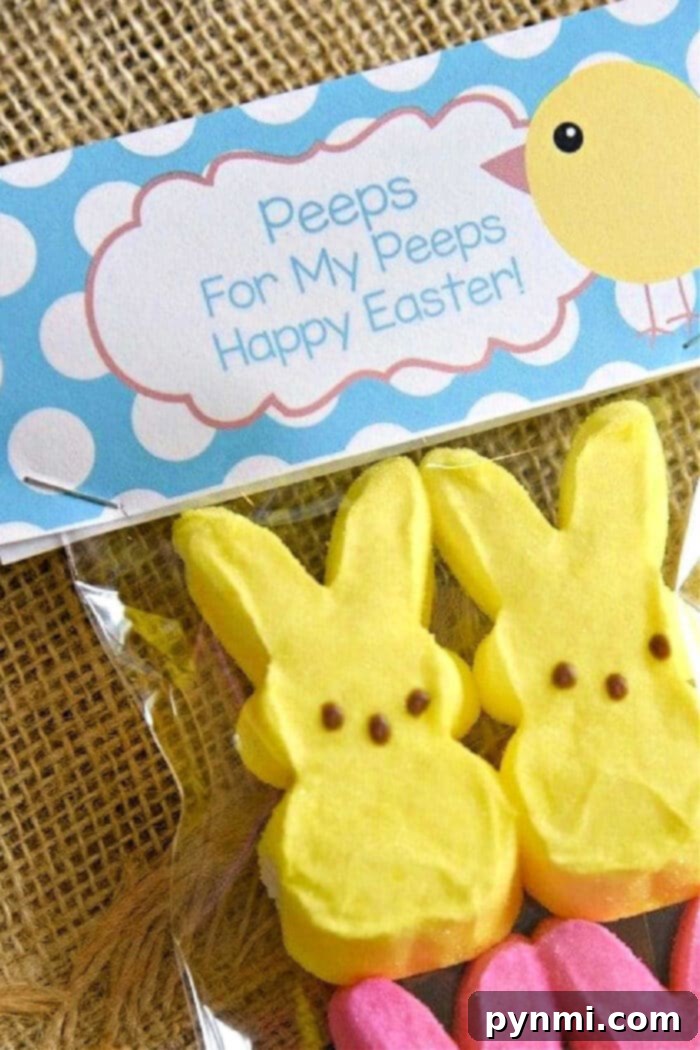 Festive Free Printable Easter Treat Bags 2 Free Easter Treat Bag Topper - a colorful printable design for homemade Easter goodie bags.
