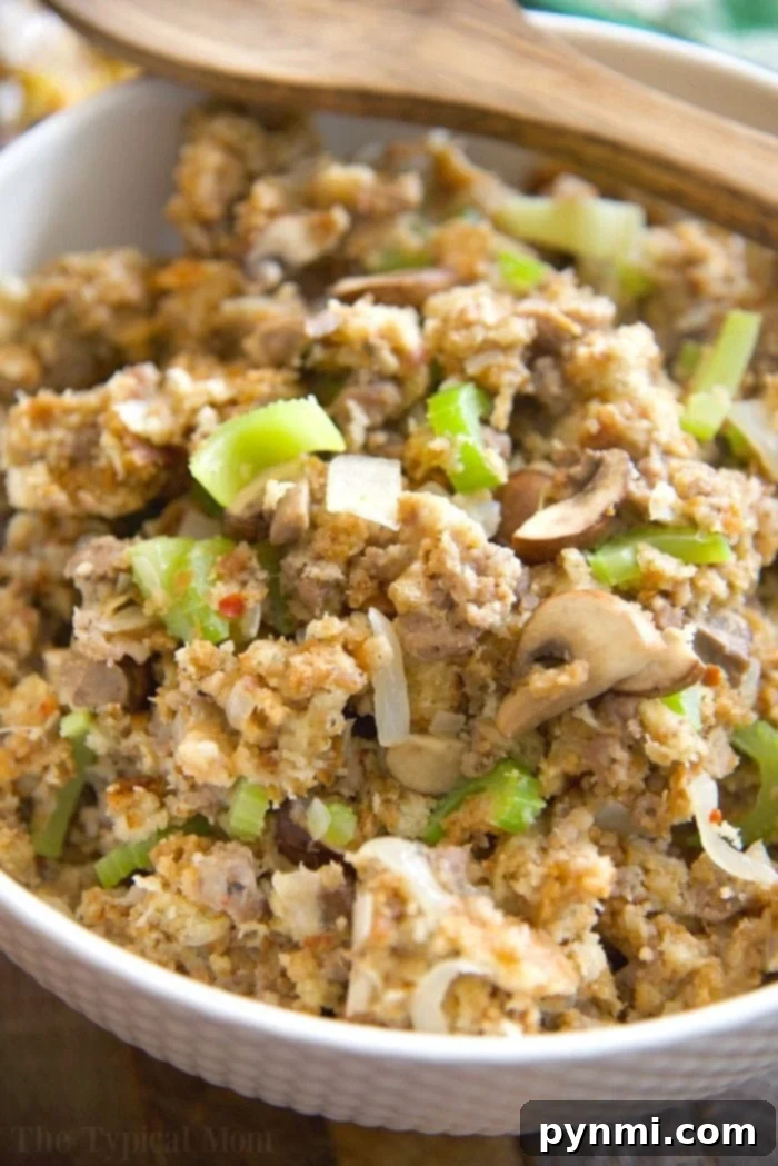 This Pickford stuffing is the MOST amazing stuffing recipe you will ever make! It's so good we make it at Thanksgiving, Easter, and year round! Super easy. pickford stuffing
