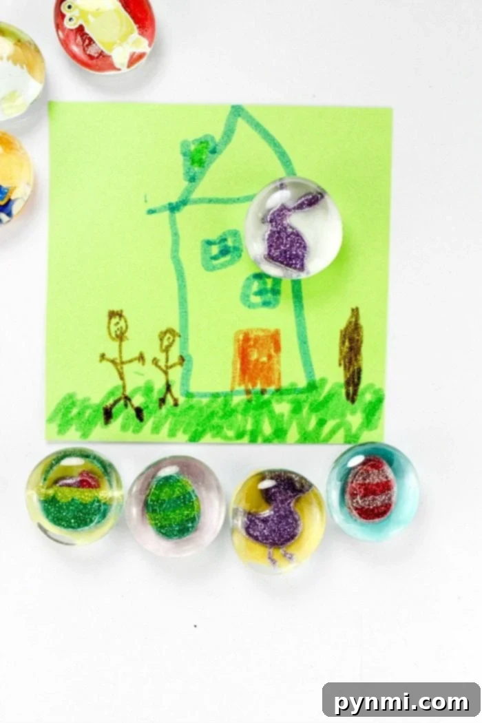 Learn how to make beautiful custom picture magnets with simple supplies for fun crafts, party favors, or unique gifts! Collection of colorful picture magnets on a metallic surface