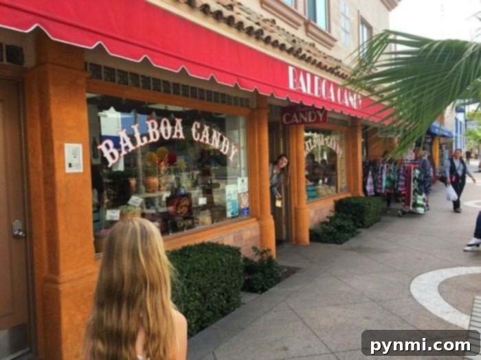 Charming shops and bustling atmosphere in Balboa Newport Beach