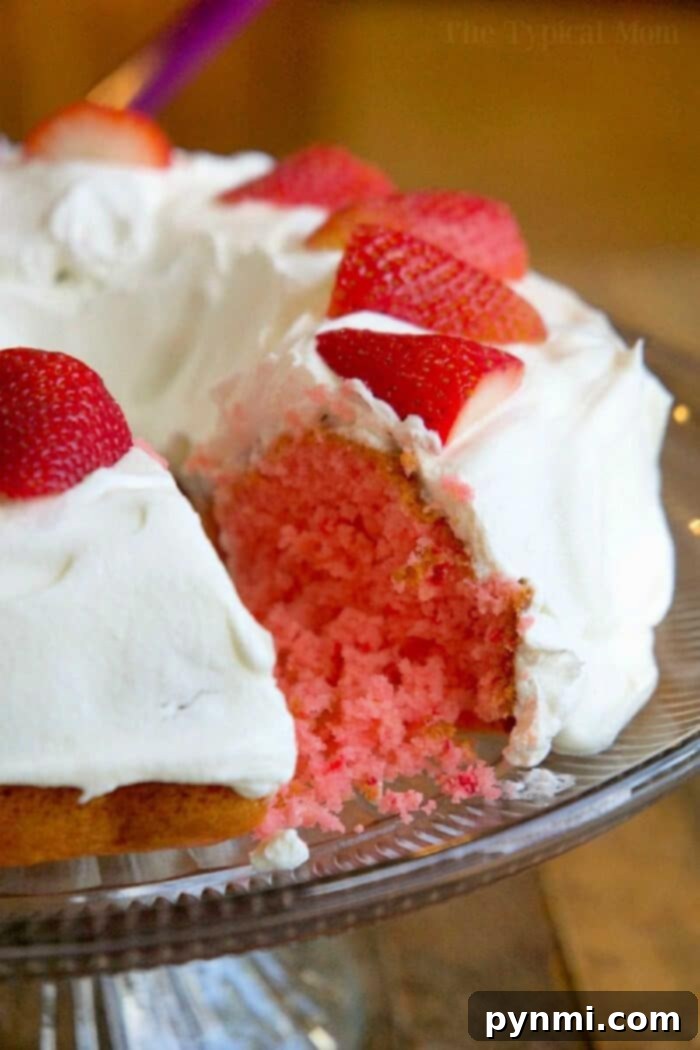 2-Ingredient Strawberry Soda Pop Cake: Egg-Free, Moist, and Super Easy! Delicious 2-ingredient strawberry cake, perfectly baked and ready to enjoy.