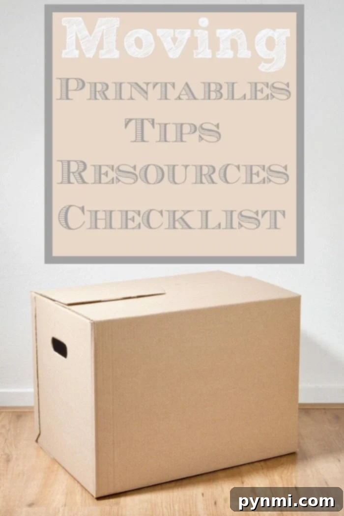 Printable moving checklist for effortless packing and organization