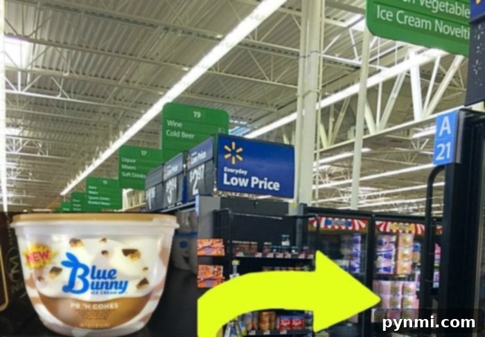 Blue Bunny PB 'N Cones Ice Cream, a popular choice for easy ice cream pies