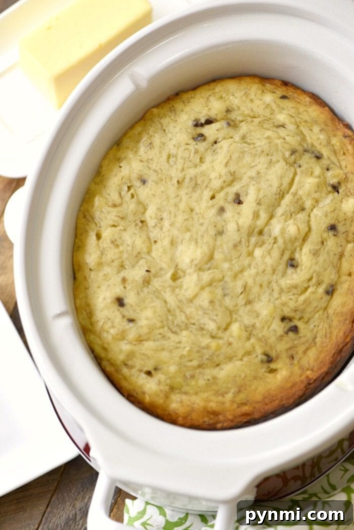 slow cooker chocolate chip banana bread