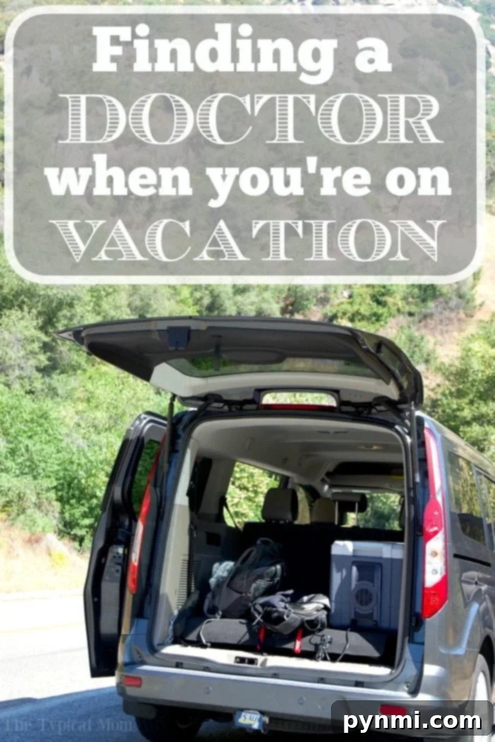 Traveler consulting with a virtual doctor for vacation health needs