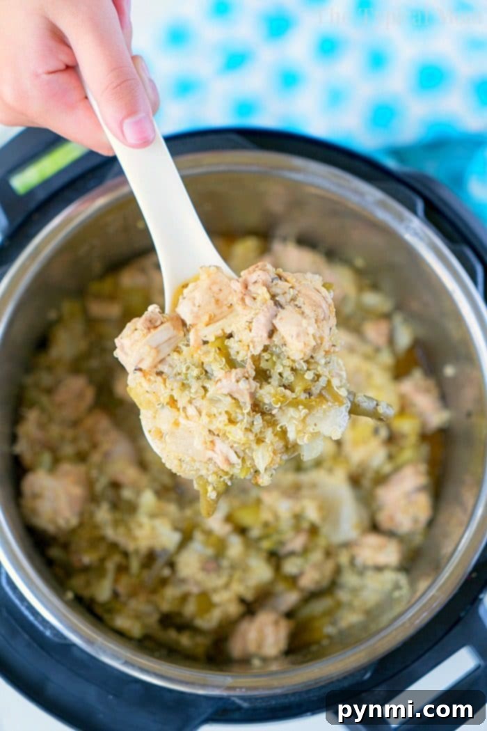 Pressure Cooker Chicken Quinoa Casserole