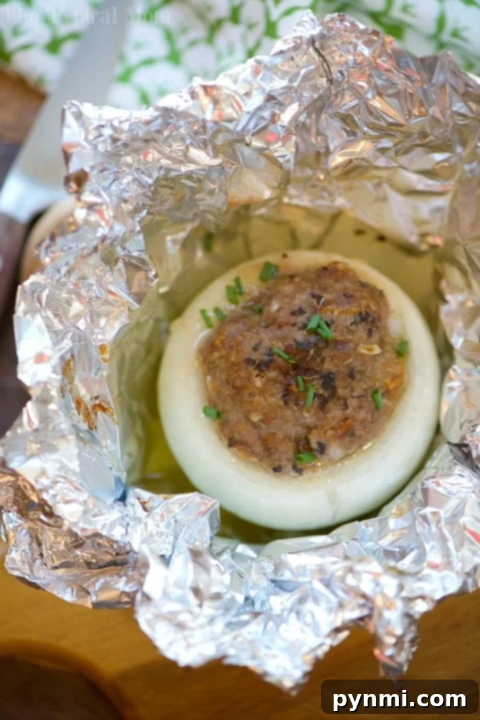 Flavorful Meatloaf Stuffed Onions for Grilling or Baking