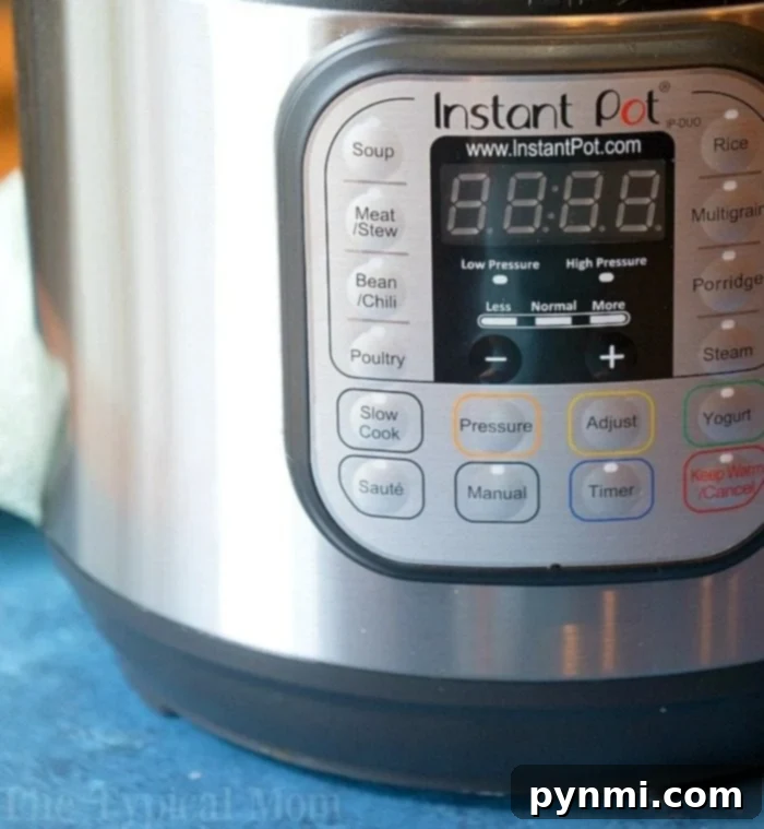 Unlock the Power of Your Instant Pot 3 Instant Pot cooking times guide displayed on a chart, useful for learning how to use the pressure cooker buttons.