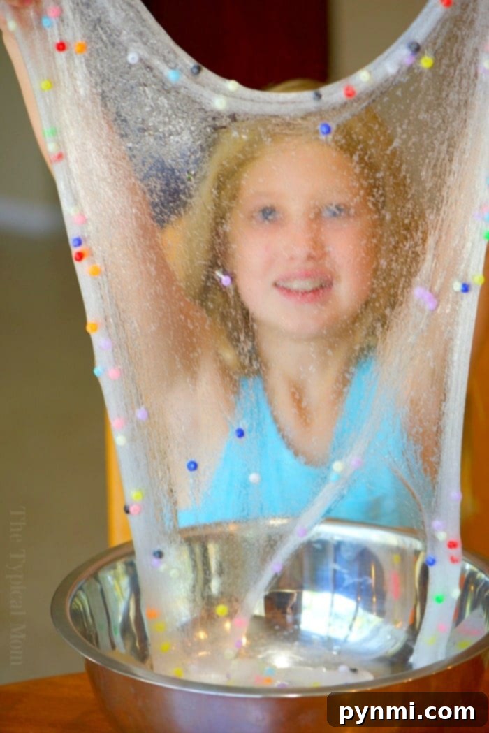 Easy 3-Ingredient Clear Slime Without Borax - Kids making safe DIY slime
