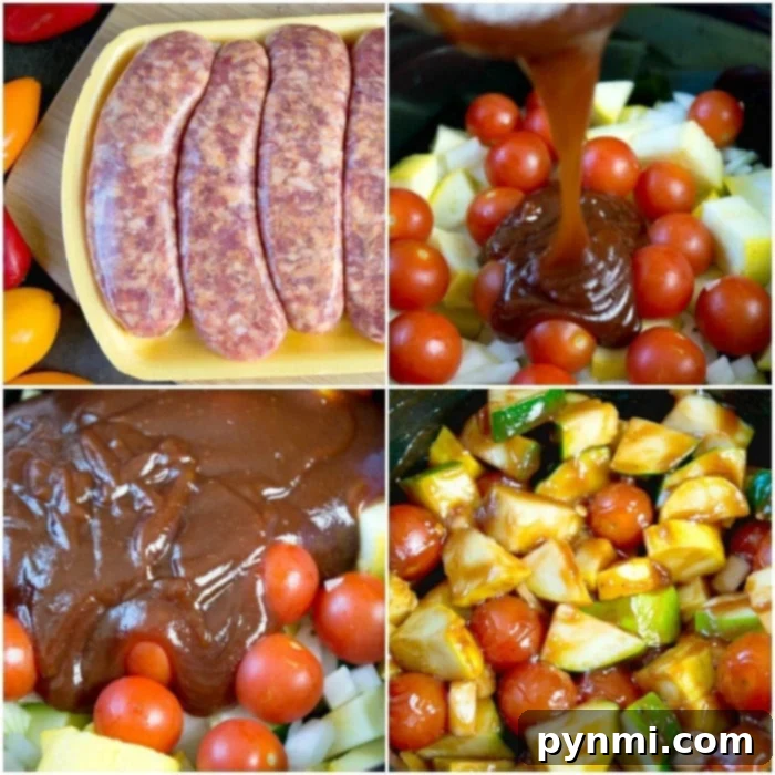 crockpot sausage and vegetables