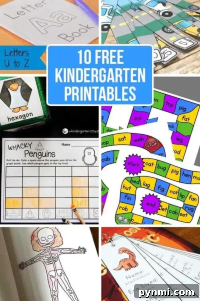 A diverse collection of free Kindergarten printables for foundational learning Free Kindergarten Printables for Early Learning and Skill Development