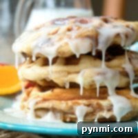 apple pie stuffed cinnamon roll waffles