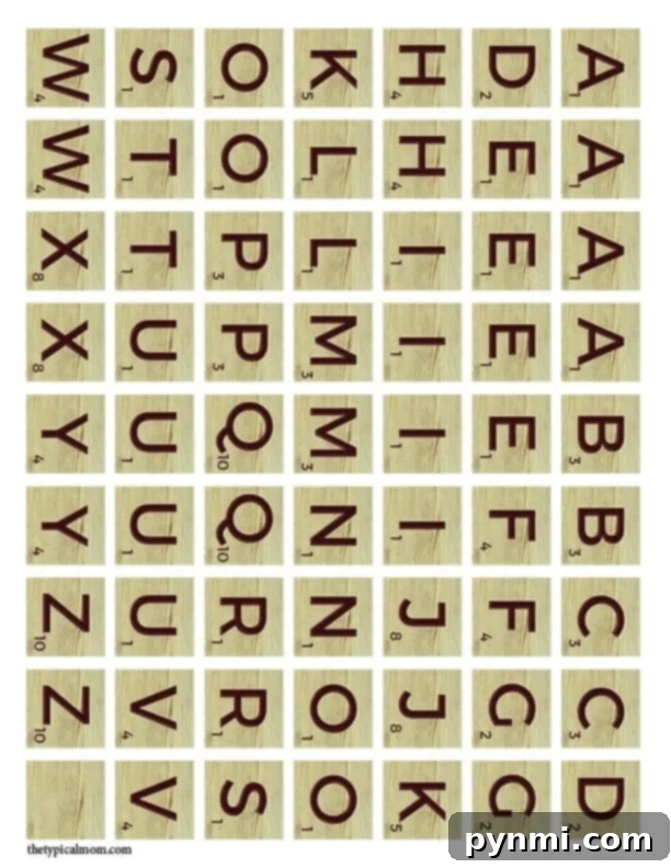 Free Lunch box game for kids has everyone talking! My kids and their friends love playing each day with these printable Scrabble tiles. #lunchbox #game #notes #printable Printable Scrabble Tiles for a Fun Kids Lunch Box Game