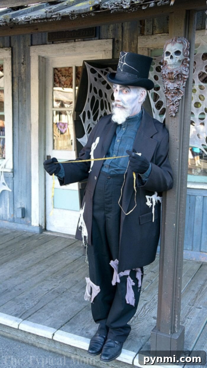 Knott's Berry Farm Spooky Farm Halloween decorations with characters