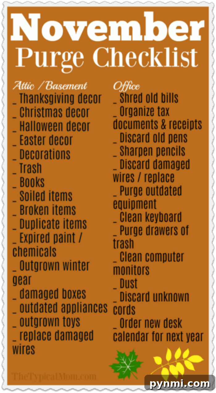 Tips for clearing clutter from your home, monthly organization, and printable checklists.