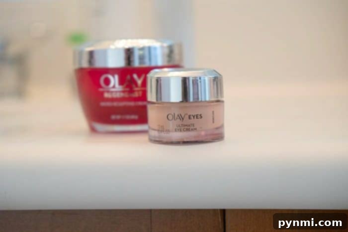 Forty's Game Changer 3 Close-up of Olay Ultimate Eye Cream, highlighting its importance for mature skin.