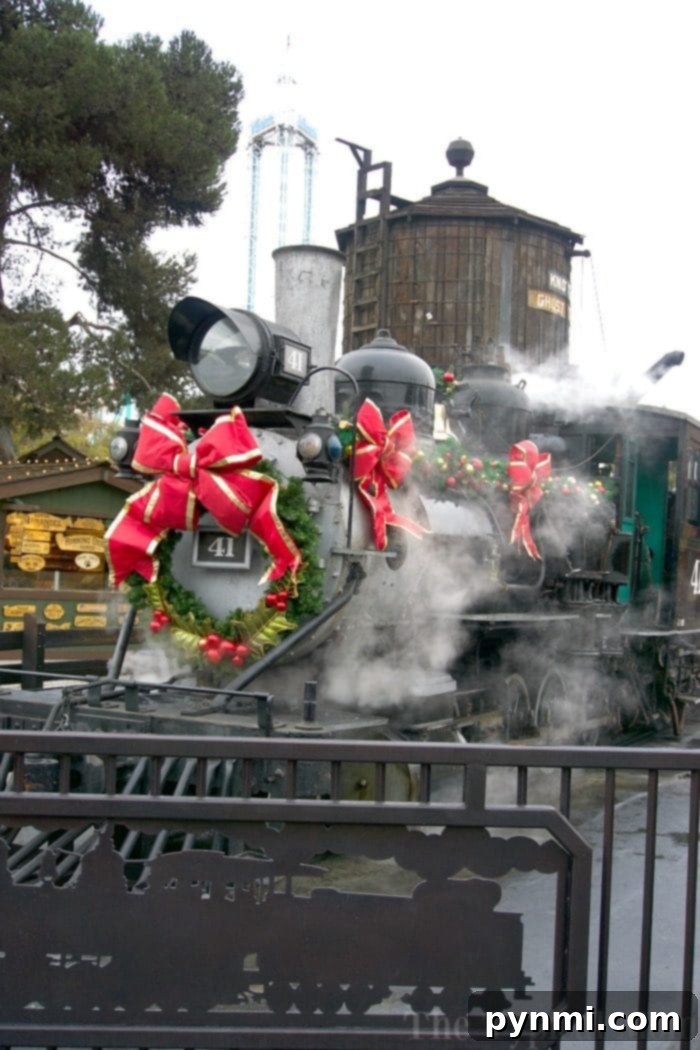 Unwrapping the Joys of Knott's Merry Farm 2 Knott's Merry Farm during Christmas, adorned with festive decorations and snow