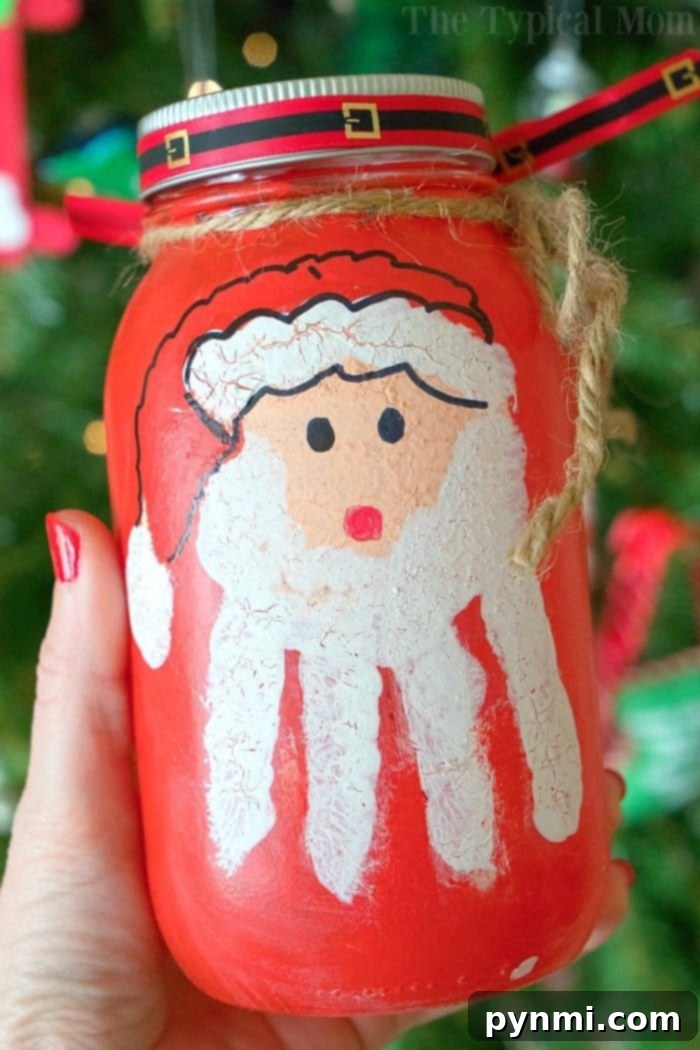 Santa Handprint Craft 3 - Kids Christmas DIY Gift