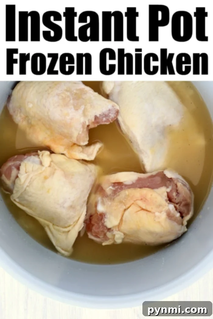 Instant Pot Frozen Chicken: From Freezer to Table Fast 3 instant pot frozen chicken thighs
