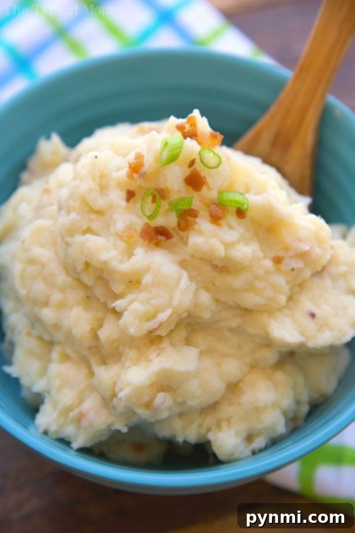 Creamy pressure cooker mashed potatoes, a comforting and quick side dish.