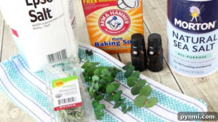 Ingredients for How to Make Bath Salts With Essential Oils