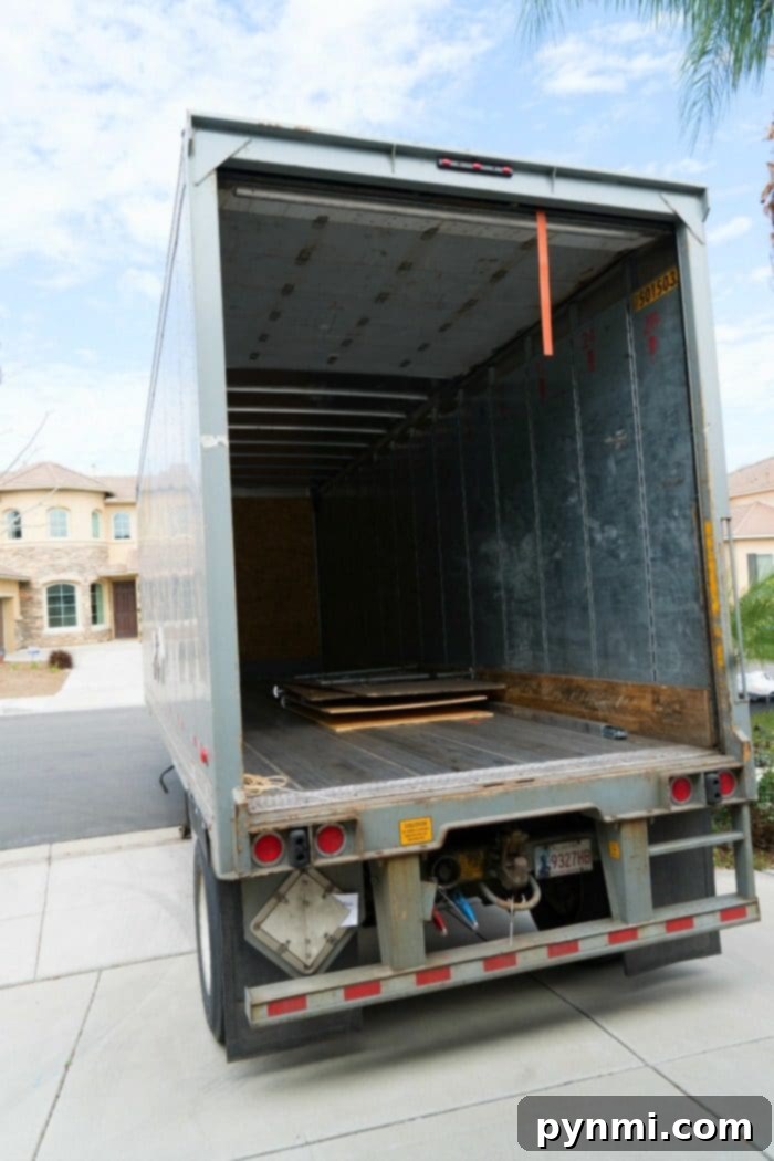 Moving truck for stress-free relocation