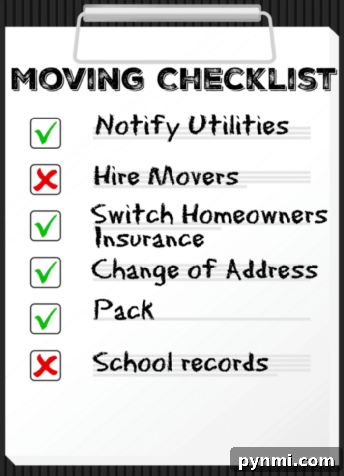 Moving Home Checklist 2 - Detailed Planning Guide