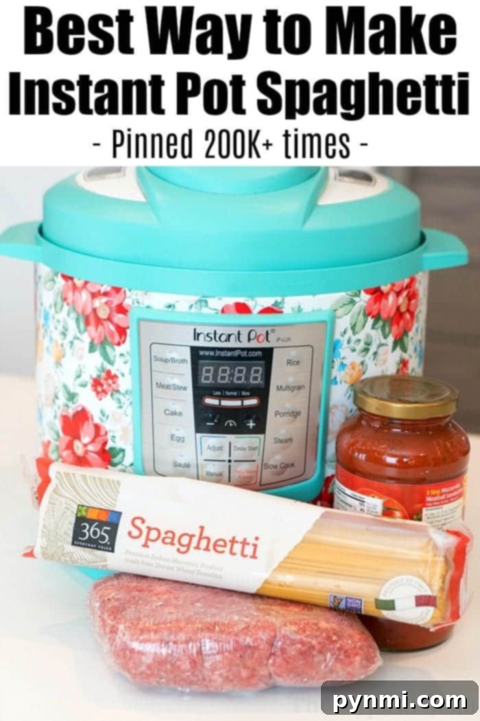The Most Popular 3-Ingredient Instant Pot Spaghetti Recipe Hearty Instant Pot Spaghetti with Meat Sauce