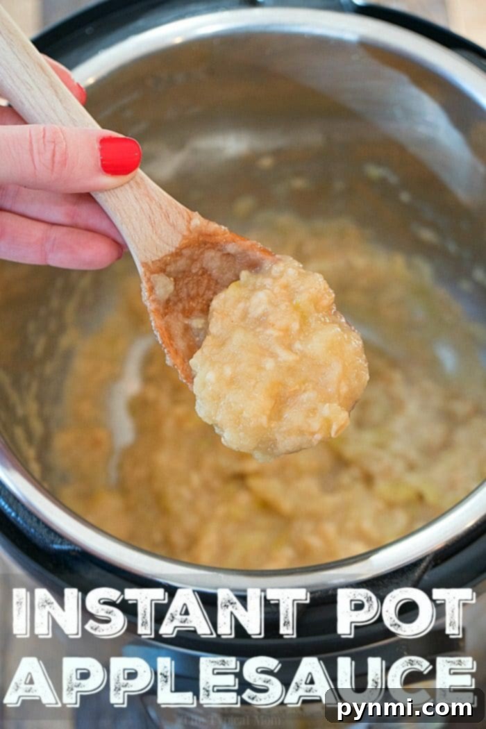 Delicious pressure cooker applesauce with a hint of cinnamon
