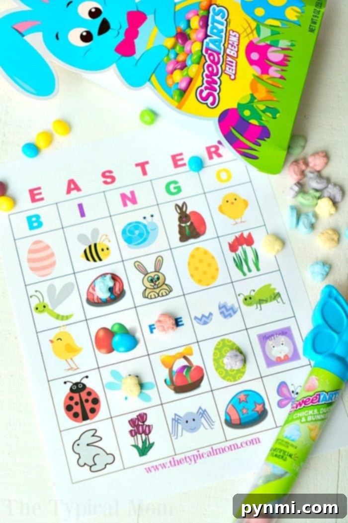 Inspiring Easter Basket Fillers: Treats and Activities A beautifully arranged Easter basket filled with candies, games, and activity items.