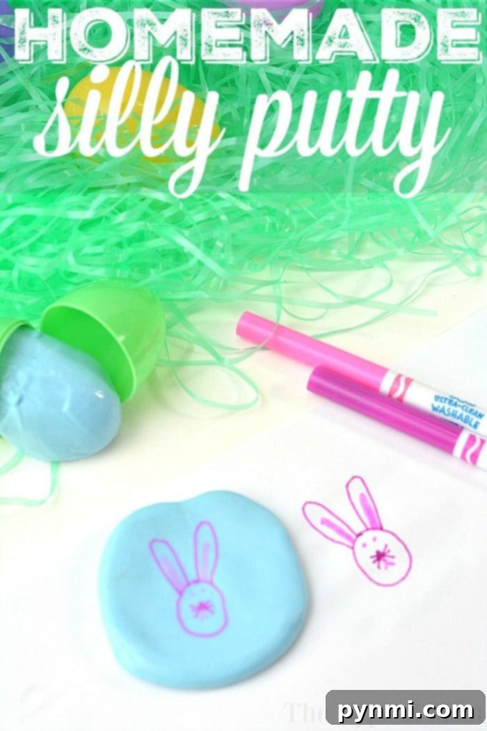 Hands-On Play: Homemade Putty for Easter Fun A child playing with homemade play putty and Easter-themed cookie cutters.