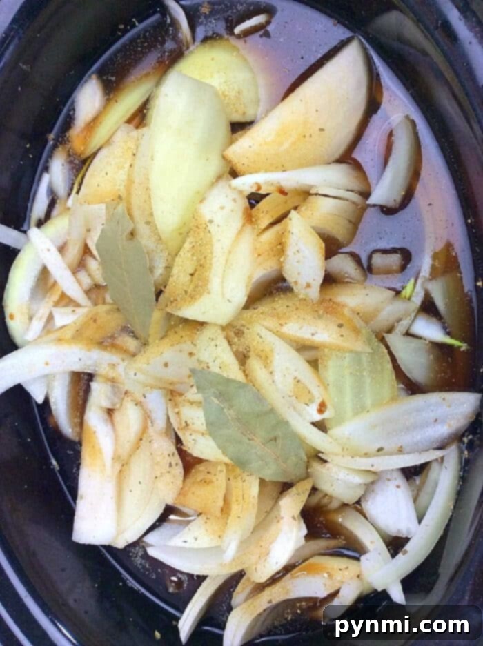 French Onion Soup Crockpot, a delicious and easy slow cooker meal