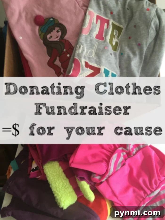 clothes for the cause - illustrating a successful donation drive for school fundraising