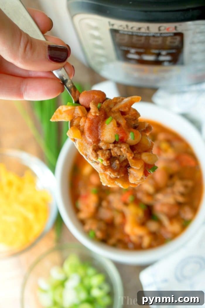 Quick & Easy Instant Pot Chili with Dry Beans: No Soaking Flavorful Instant Pot chili with a 13-bean blend and dry beans