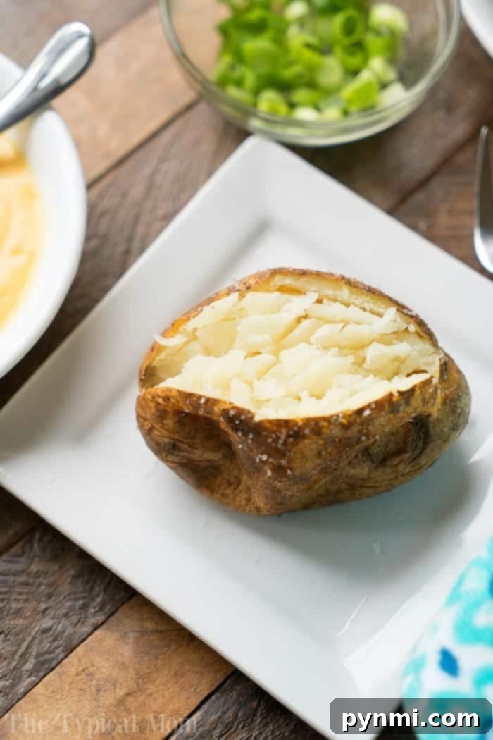 Step-by-step guide to baking perfect potatoes. Preparing potatoes with olive oil and sea salt for baking.