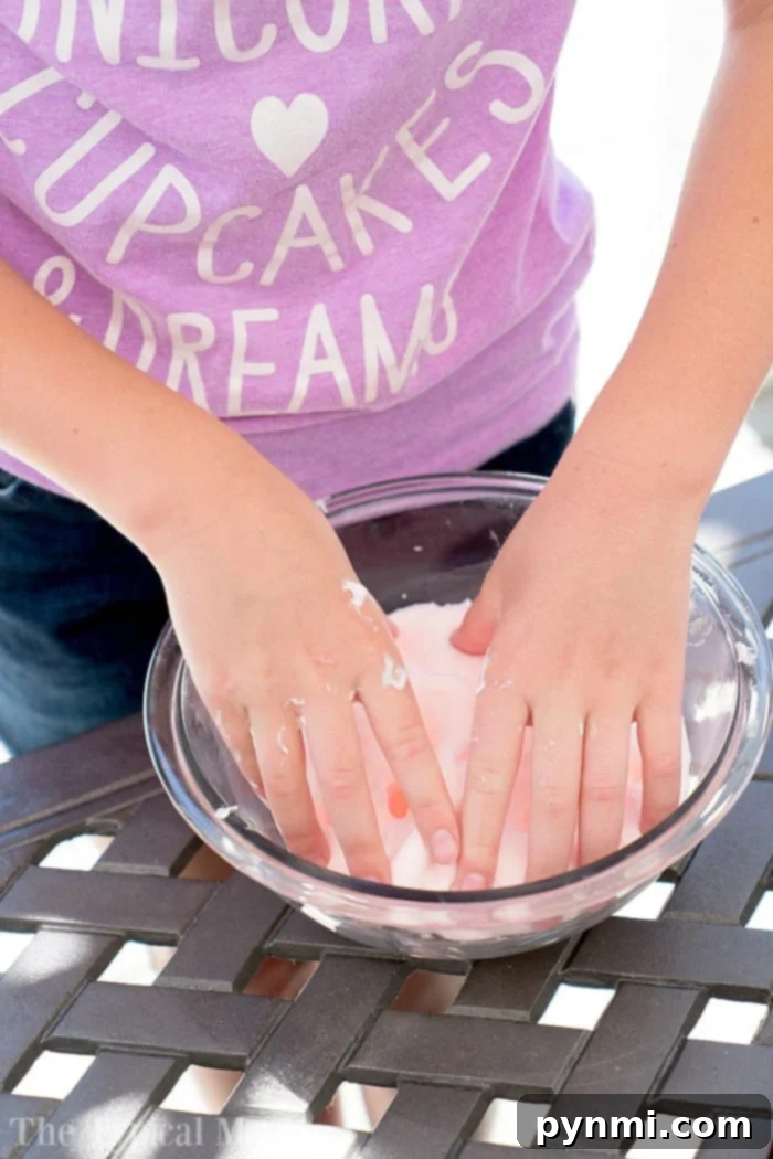 Making smooth and soft butter slime with clay
