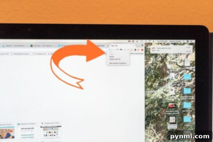 This is how to make money on Swagbucks daily by just shopping online and how to get the most Swagbucks codes possible! Tips and tricks for free gift cards. #work #home #swagbucks A computer screen displays a web browser, with an arrow guiding you to the bookmarks menu—your first step in discovering how to make money on Swagbucks.