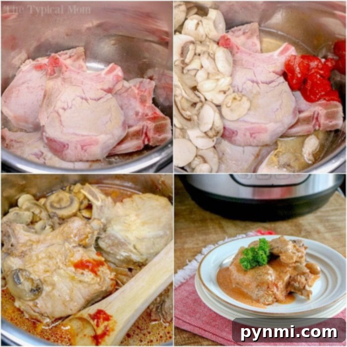 Perfectly Tender Pressure Cooker Pork Chops 4 ninja foodi pork chops